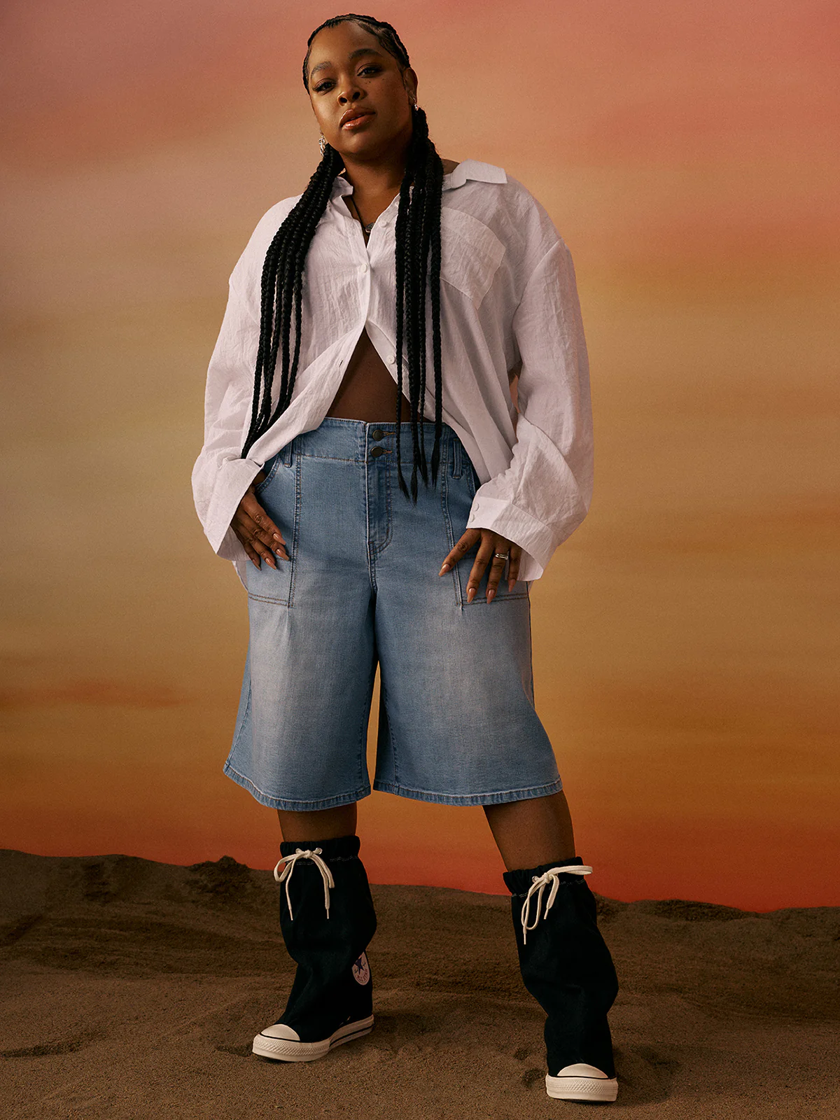 Bermuda en denim