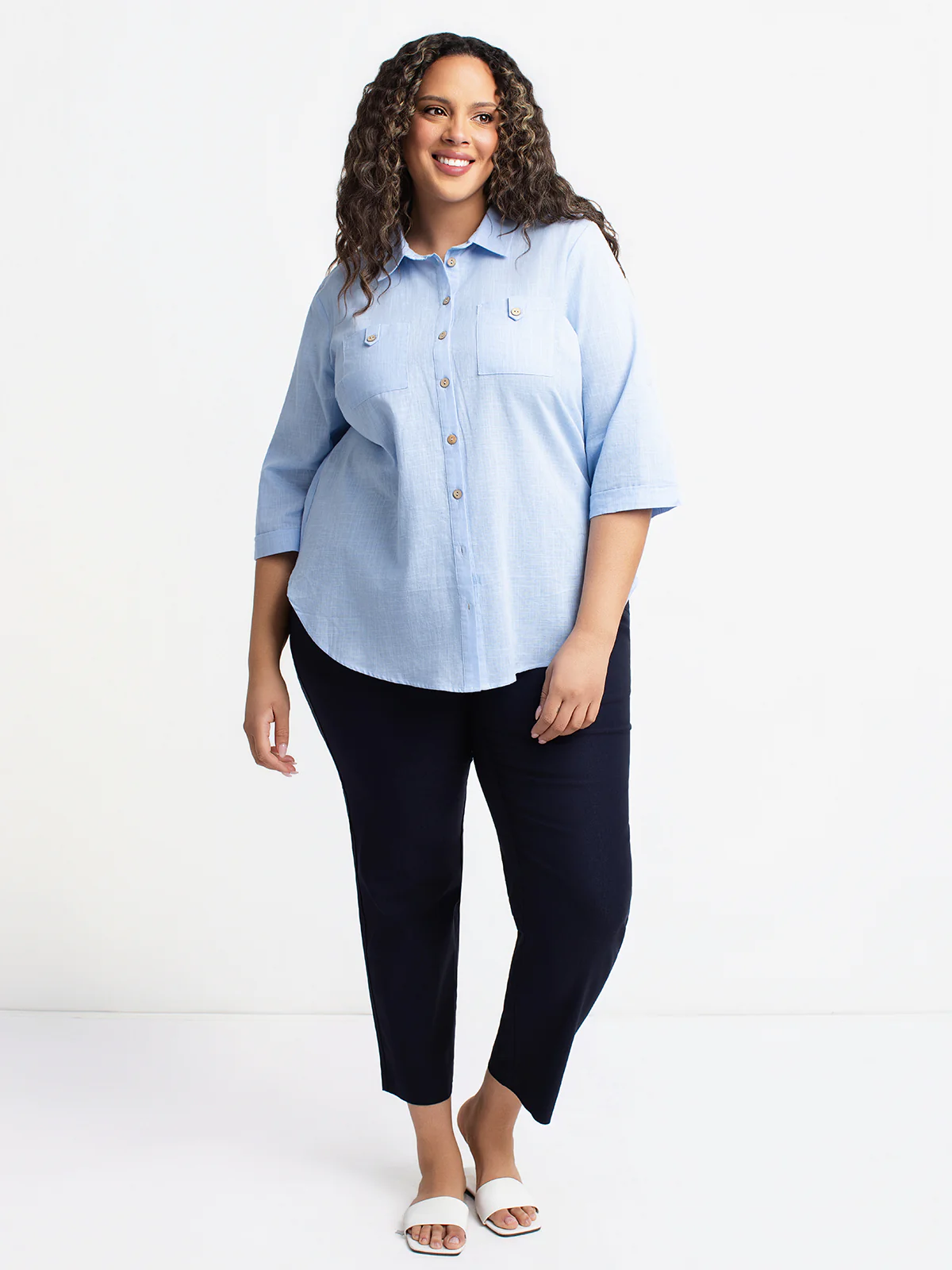 Blouse à manches 3/4 avec boutons - Image 6