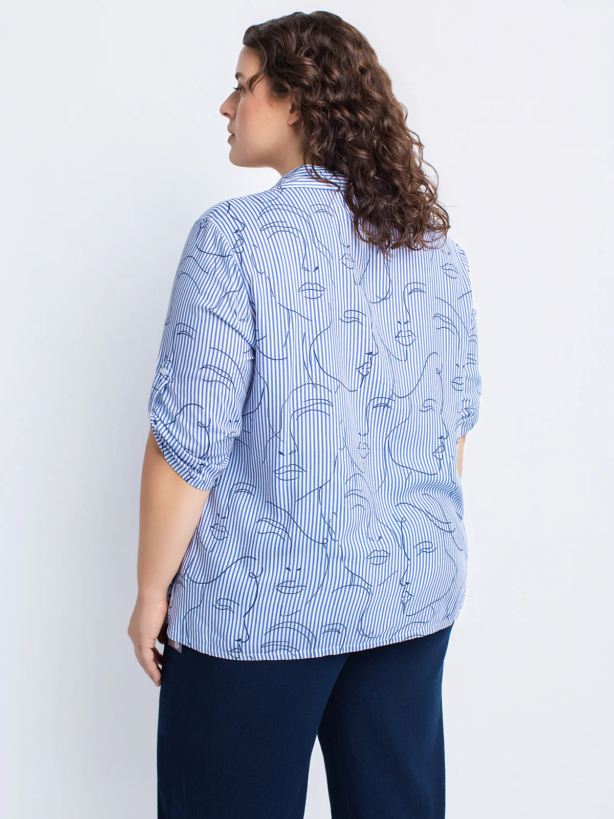 Blouse à manches 3/4 avec boutons - Image 3