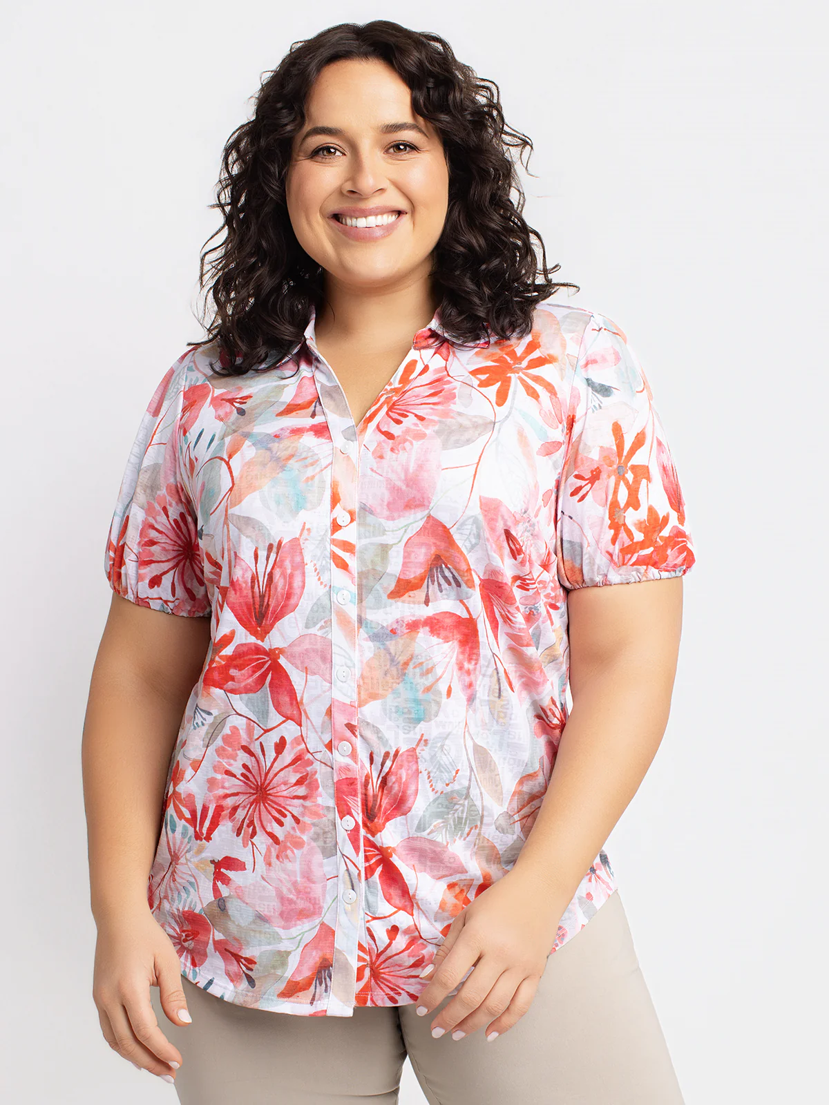 Blouse Ă manches courtes avec boutons