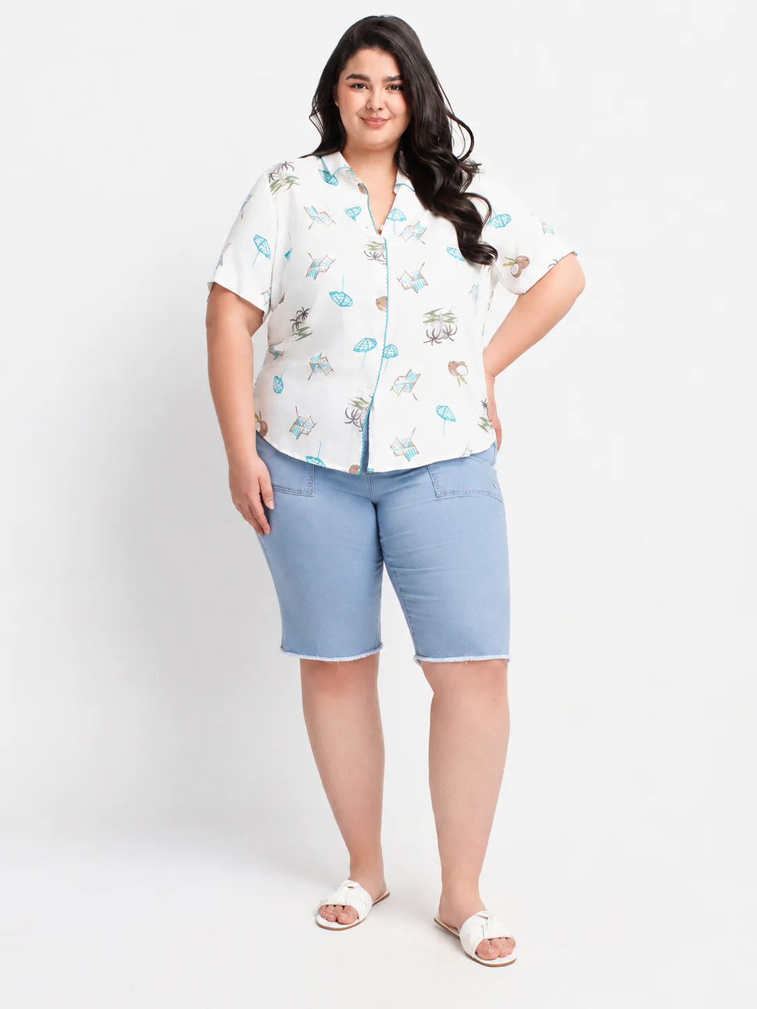 Blouse à manches courtes avec boutons - Image 2