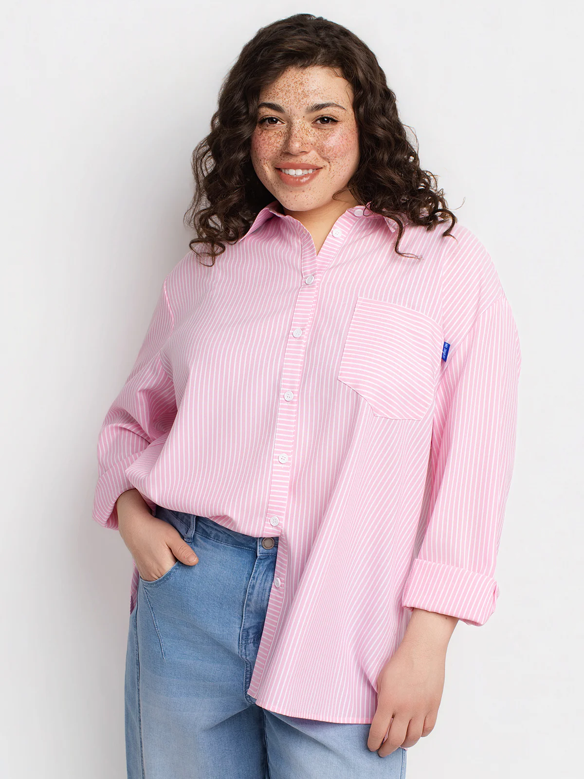 Blouse ample à manches longues avec boutons - Image 6