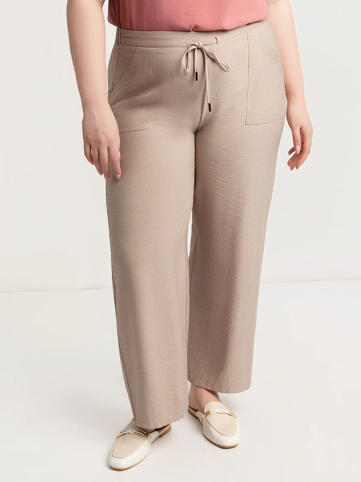 Pantalon droit décontracté à enfiler - Petite - Image 2