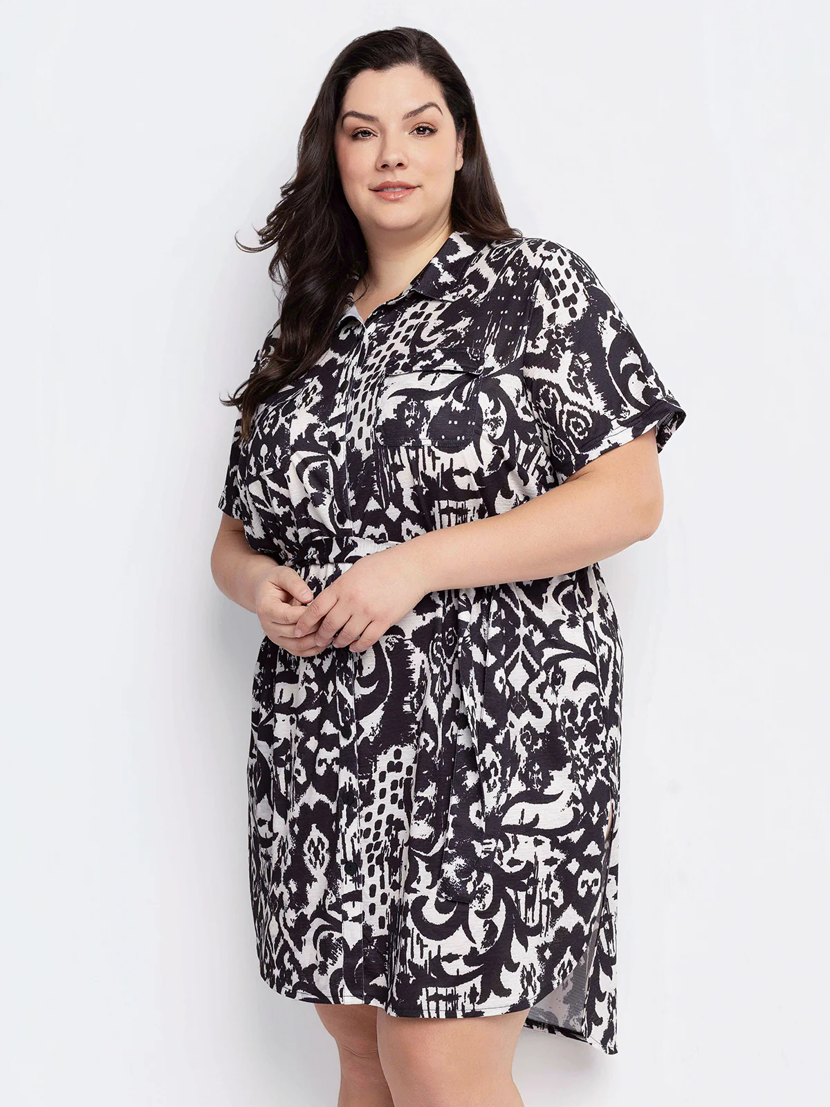 Robe midi ligne A en tricot - Image 2