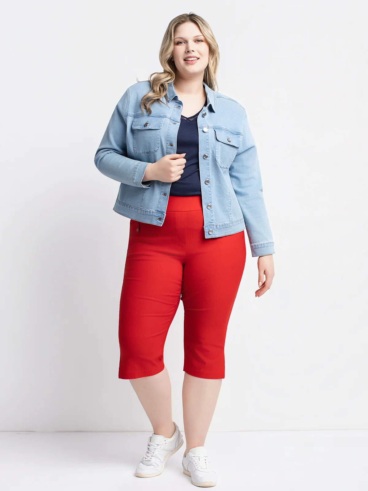 Veste en denim ajustée à manches longues - Image 2