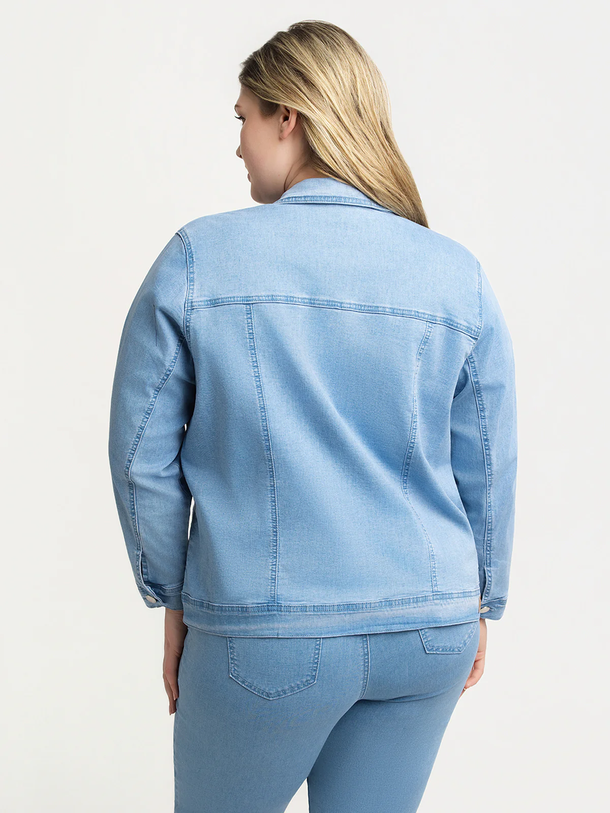 Veste en denim ajustée à manches longues - Image 4